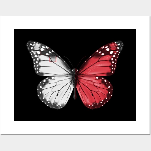 Maltese Flag  Butterfly - Gift for Maltese From Malta Wall Art by Country Flags